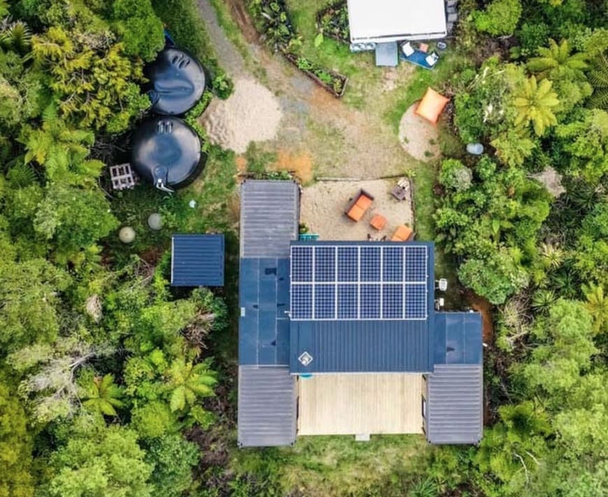 Off-Grid Living In Home Constructed From 20ft Shipping Containers