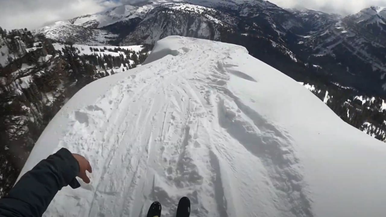 Insane 300' Ski Front Flip Base Jump Will Scratch Your Winter Itch