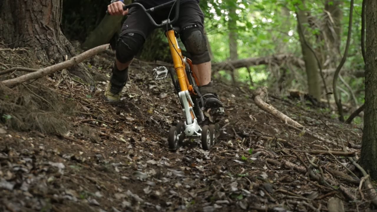 Sam Pilgrim Takes Wacky 5 Wheel Bike Down MTB Trails  Unofficial 