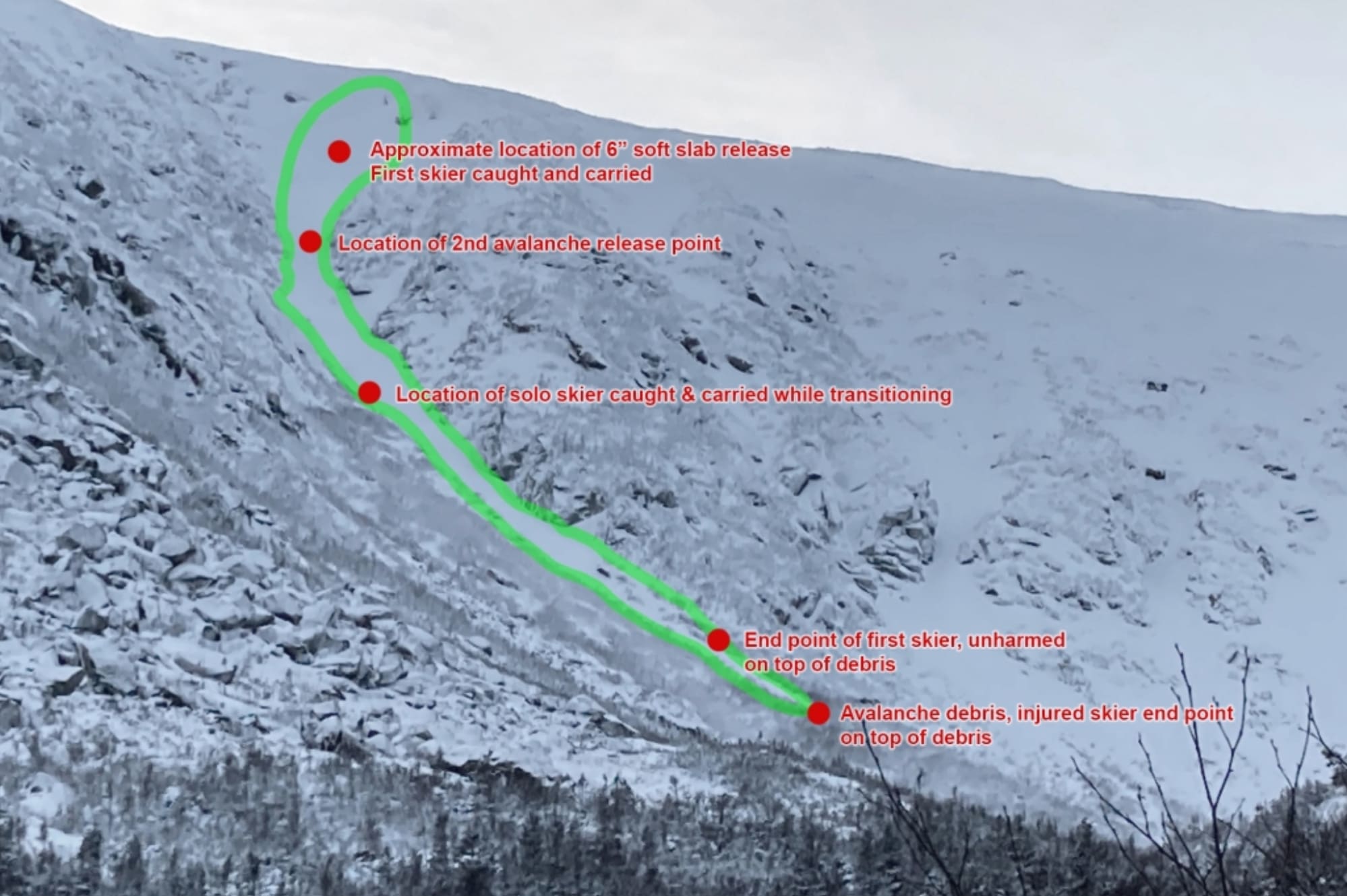 Hiker Seriously Injured in Skier Triggered Avalanche @ Tuckerman Ravine