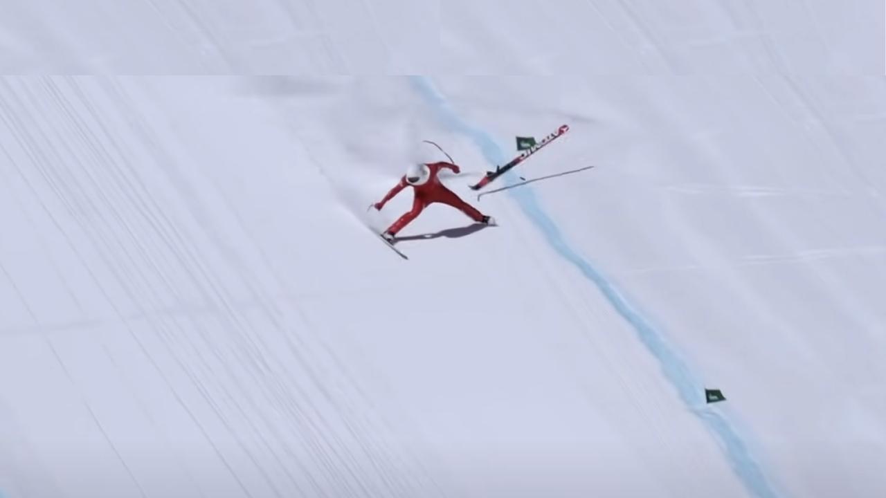 WATCH: When You Crash Going 120mph On Skis