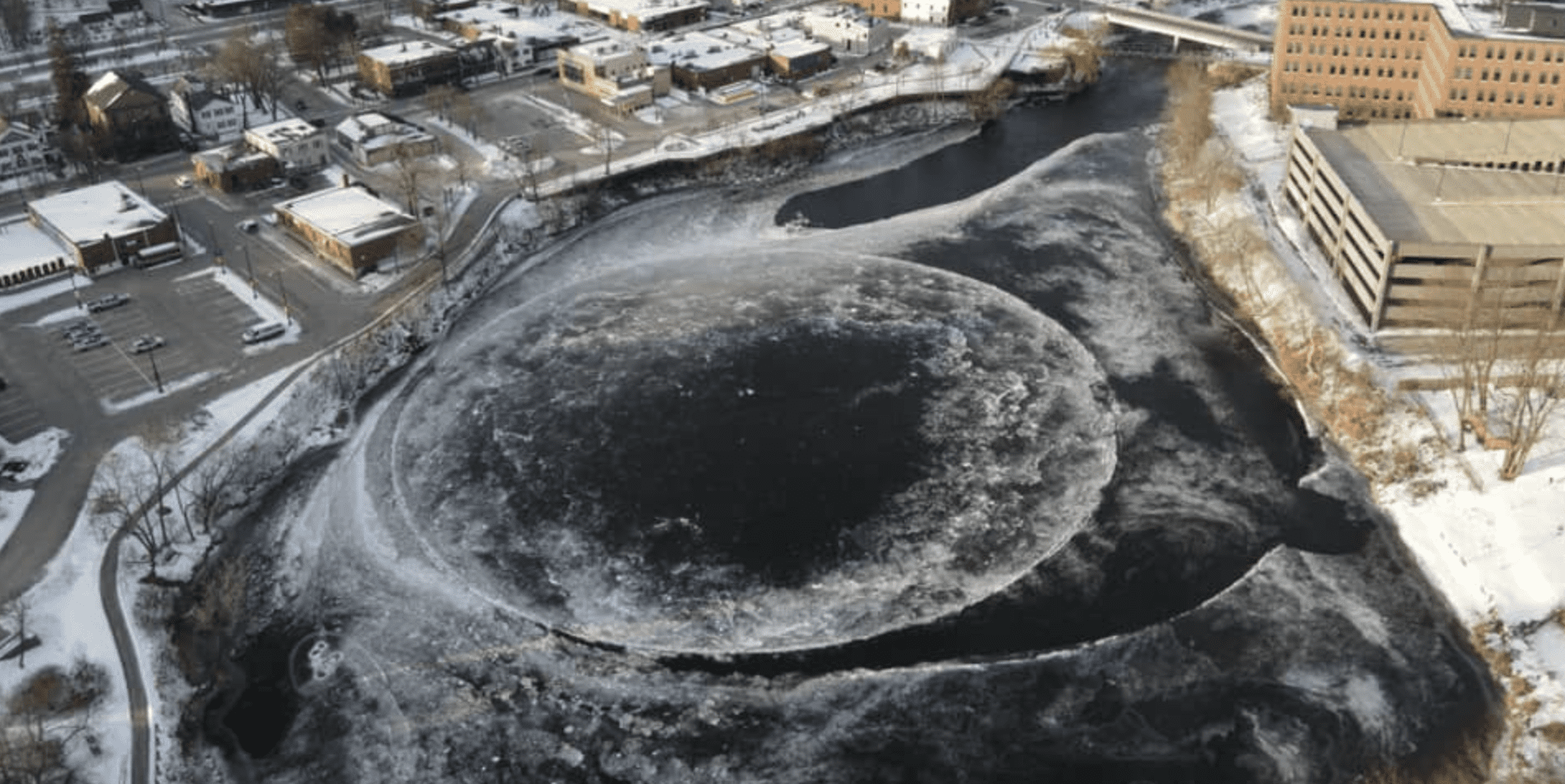 Giant Rotating Ice Disk Returns To Maine