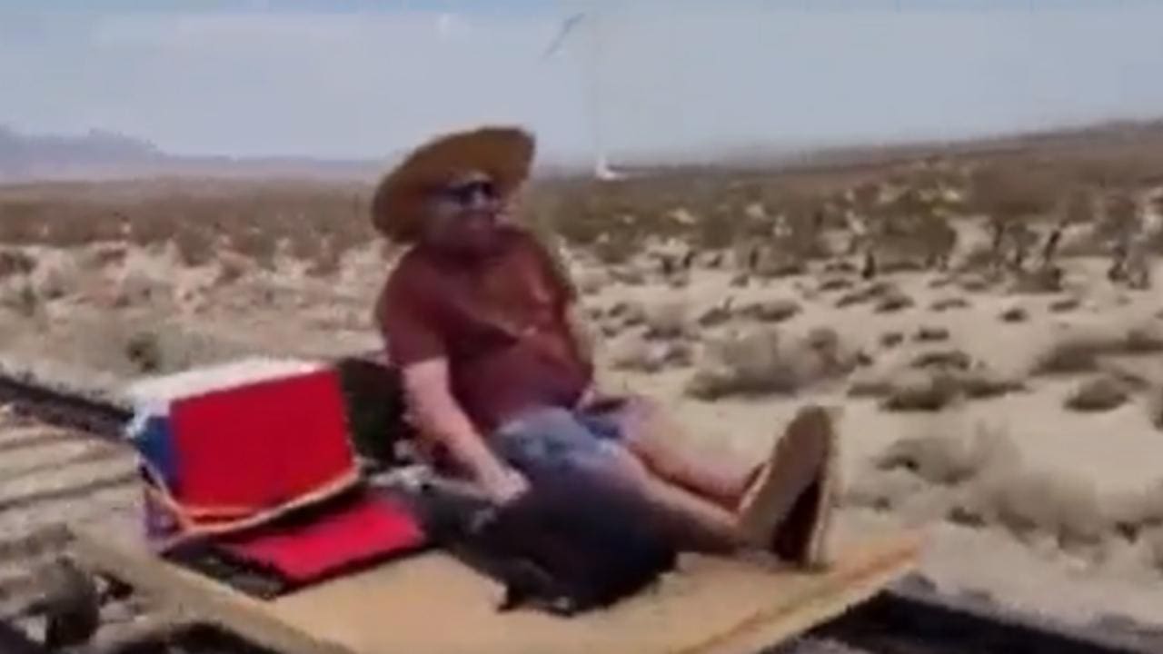 WATCH: Riding Abandoned Railway Tracks On Homemade Cart