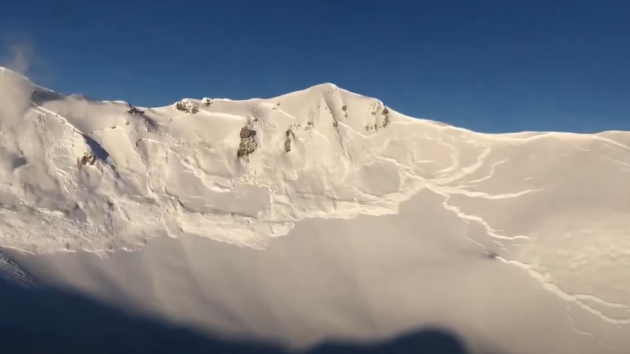 Avalanche Releases Across Entire Ridgeline (Breathtaking Video)