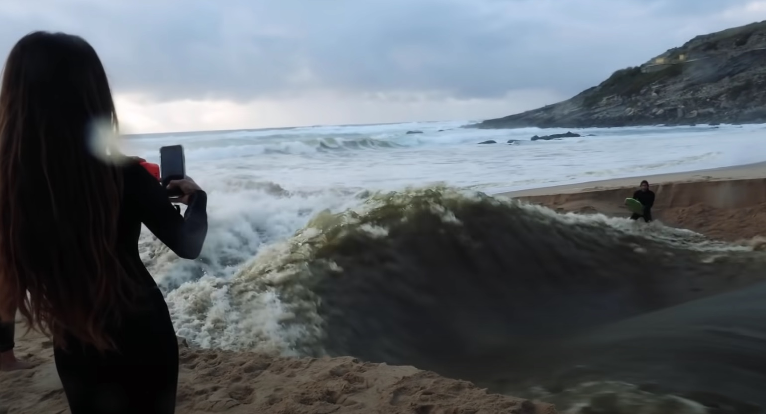 Hawaiian Surfers Create "The World's Largest River Wave"