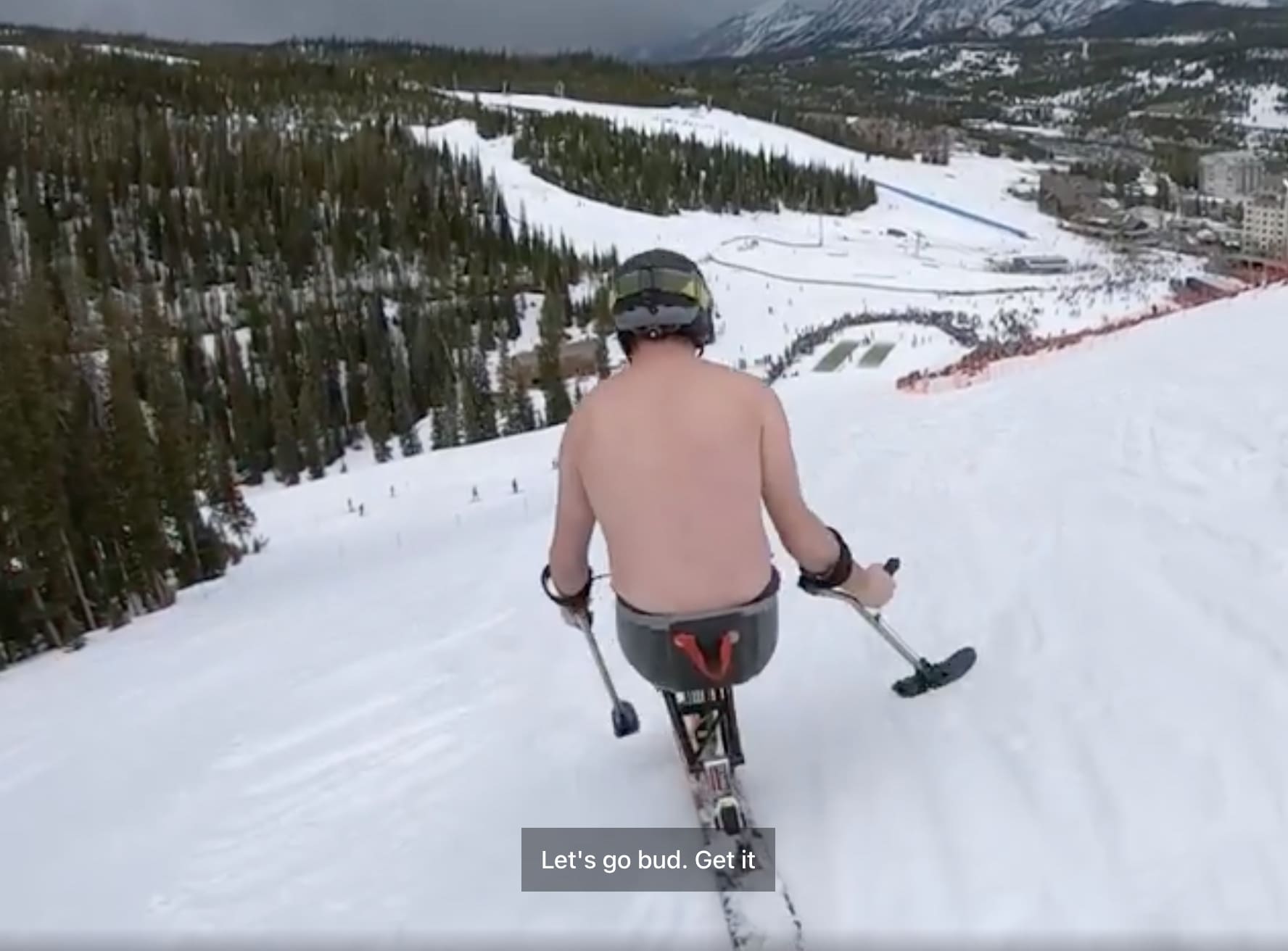 VIDEO SitSkier Crushes Pond Skim Big Sky Resort