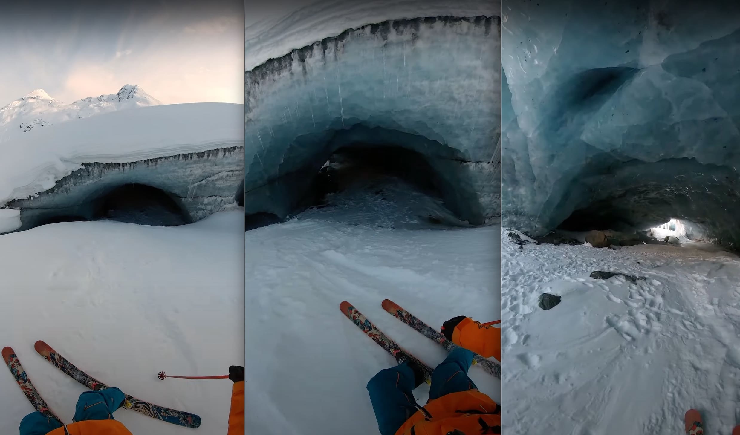 VIDEO: Own Leeper Skis Ice-Cave In Alaska