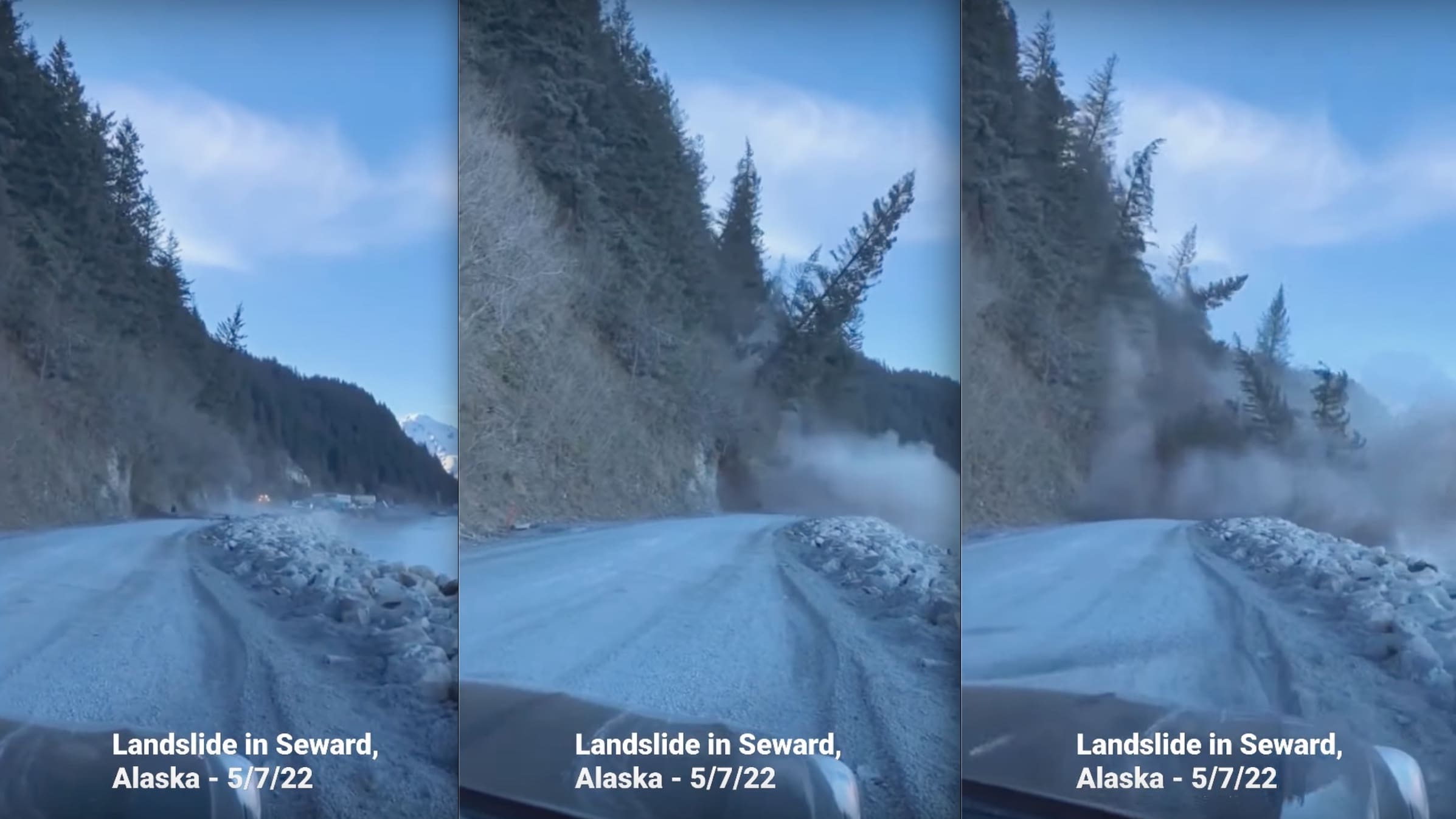 VIDEO: 300-Foot-Wide Landslide Overtakes Alaskan Road