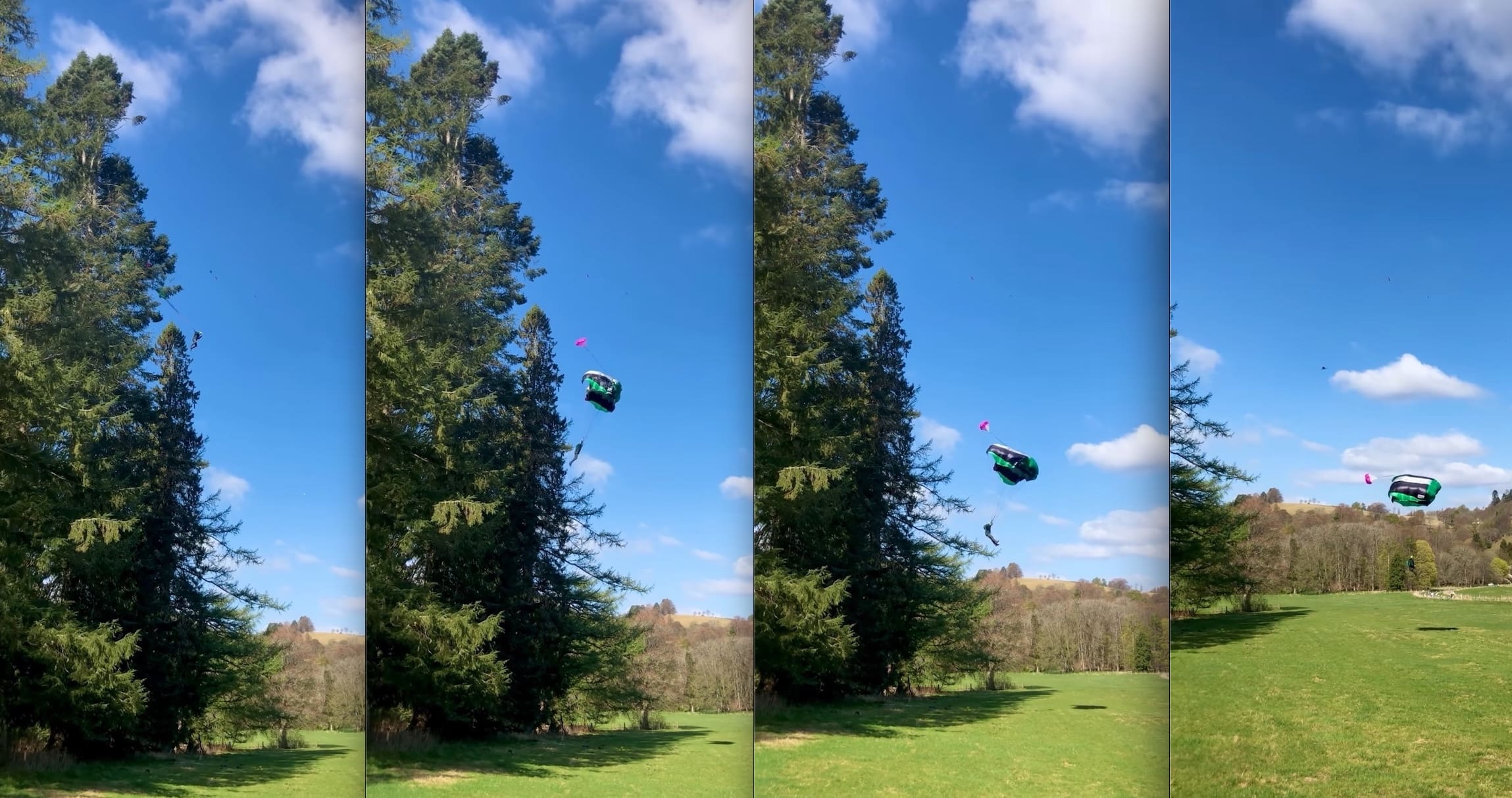 BASE Jumping From A Tree Is As Sketchy As It Gets