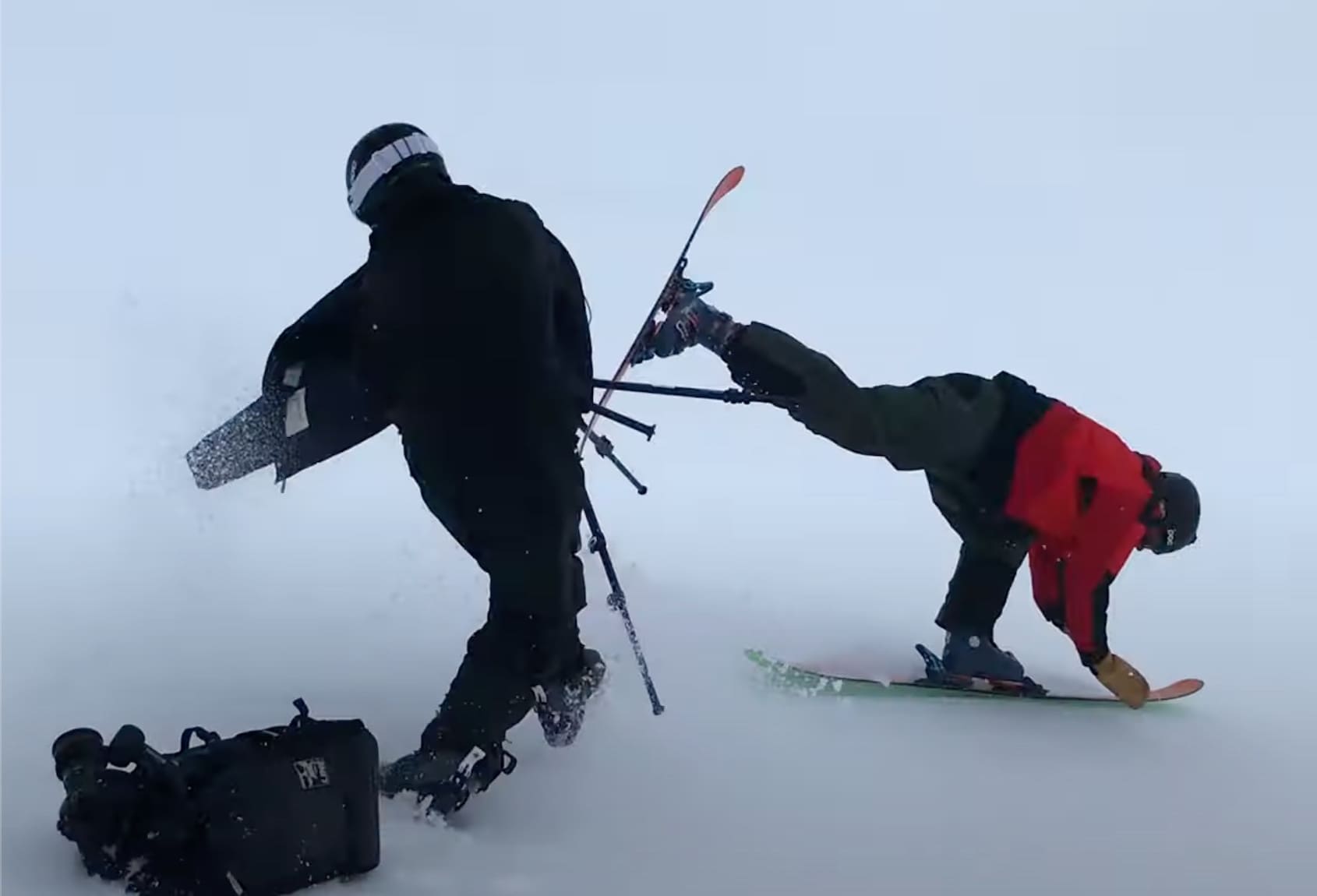 VIDEO: Skier Collides With Cameraman On Completely Empty Slope