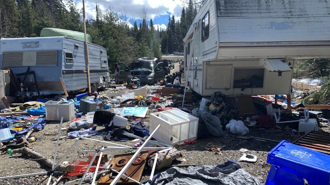 "Huge Mess" Cleaned At Backcountry Squatter's Camp Near Big White Ski Resort