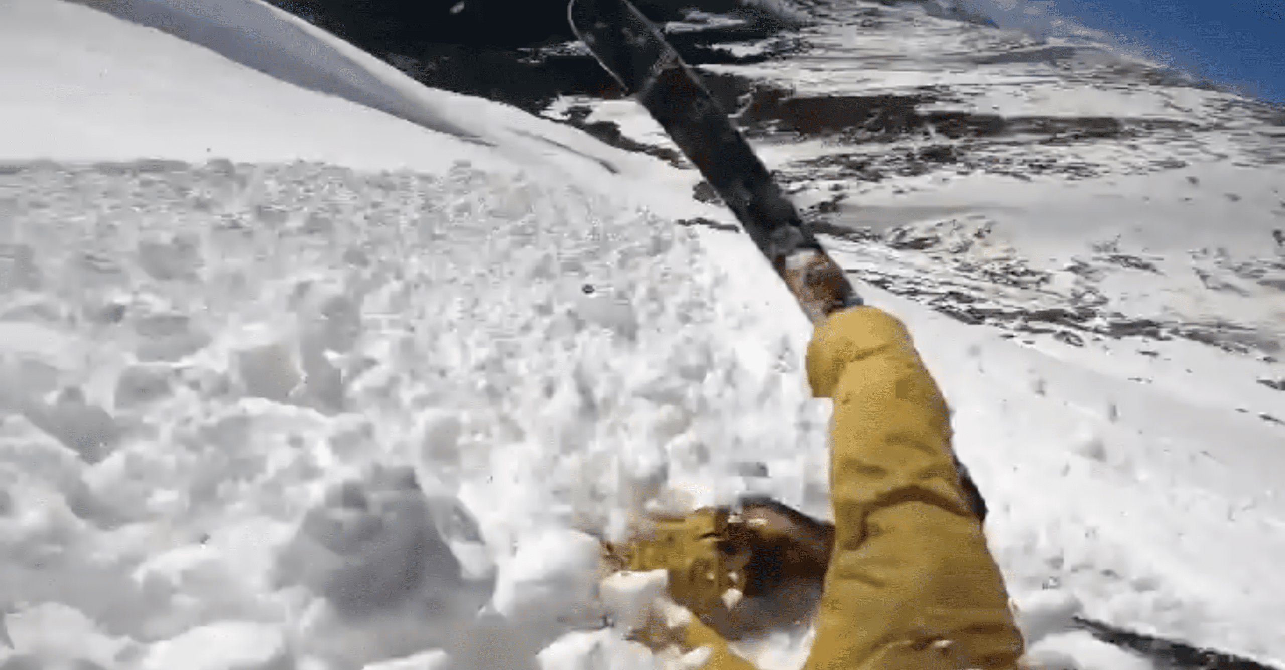 Skier Narrowly Escapes Avalanche On June 1st (Video)