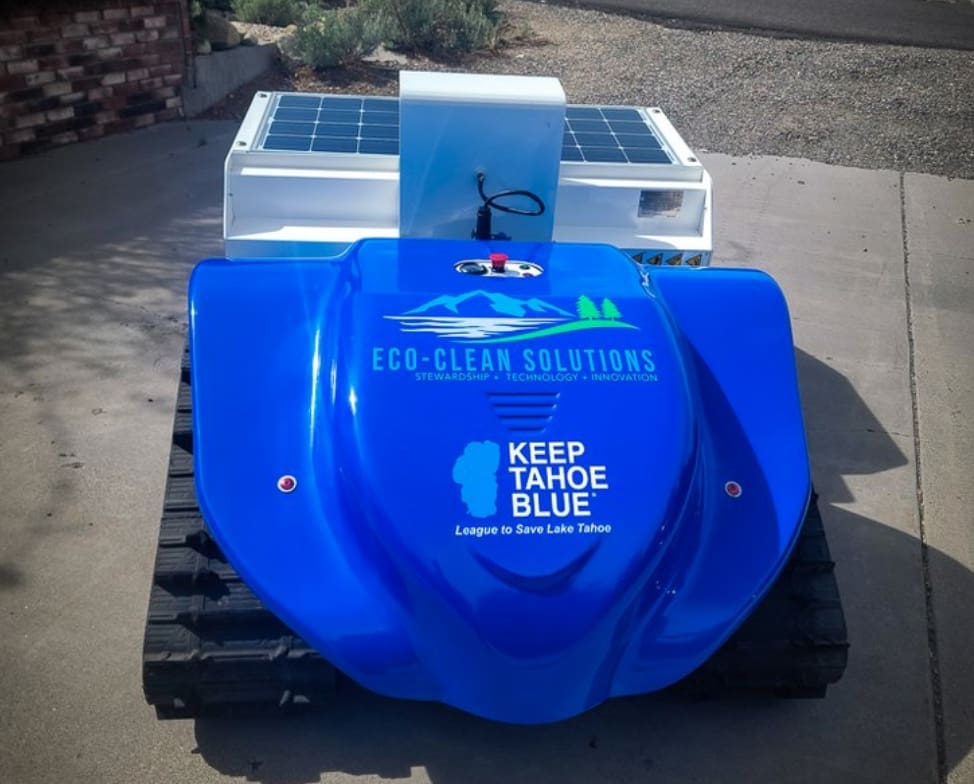 Remote Controlled Beach Cleaning Robot Deployed In Lake Tahoe