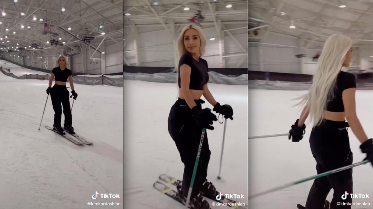 Kim Kardashian Went Skiing At America's Only Indoor Ski Resort (Video)