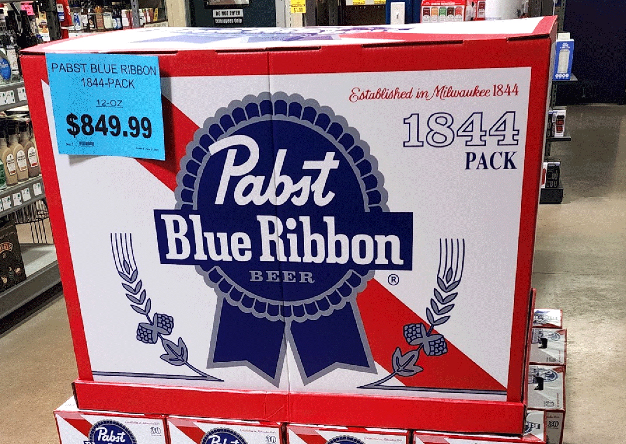 PBR Unveils World’s Largest Case of Beer...The 1844 Pack