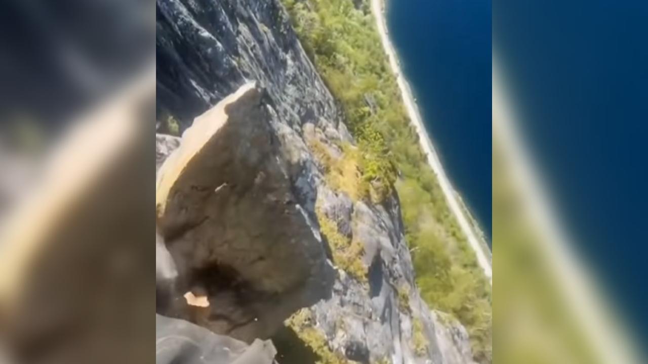 WATCH: Climbers Release Massive Rock From Soaring Cliff