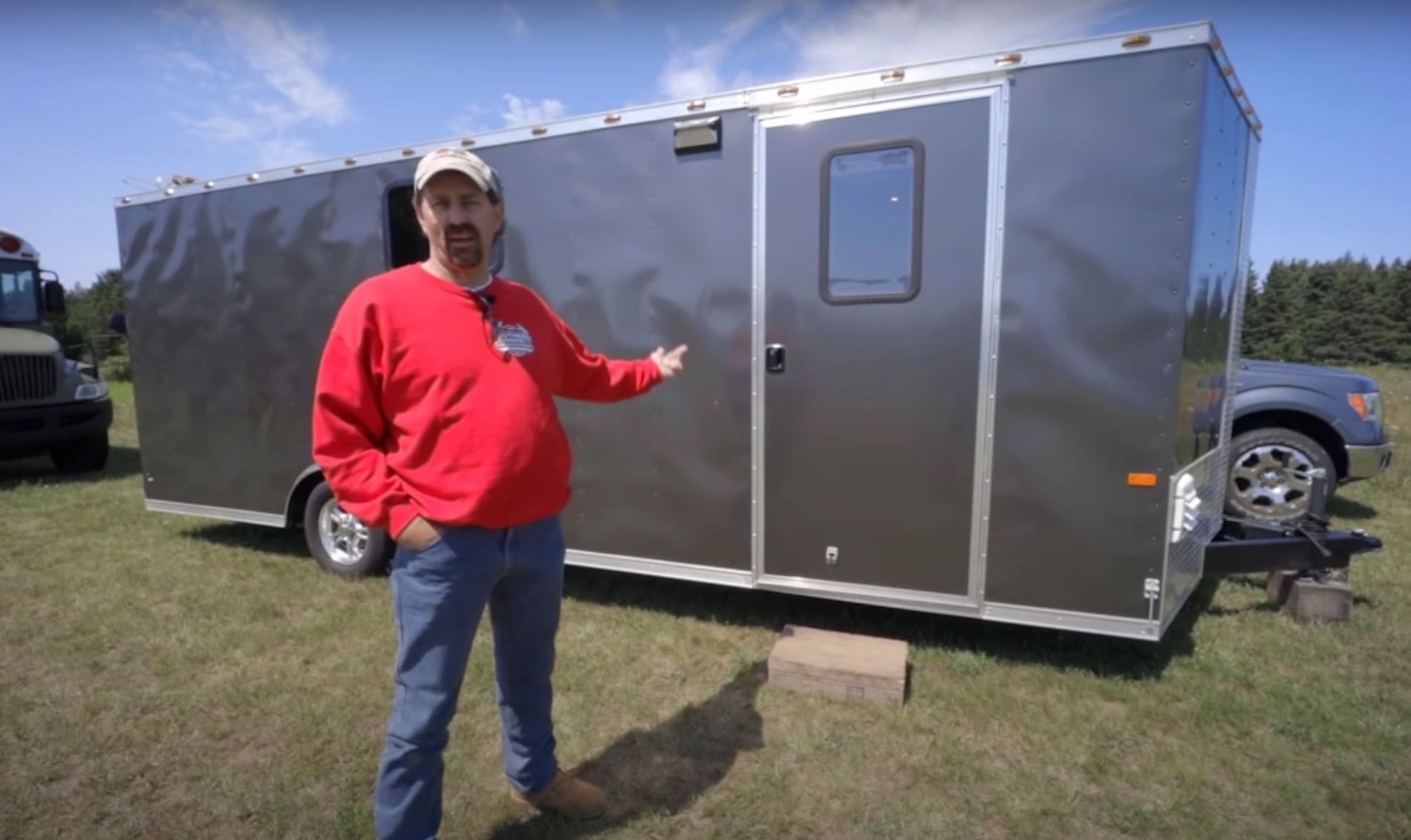 Contractor Converts 8.5 x 20ft Cargo Trailer Into Stealth Tiny Home