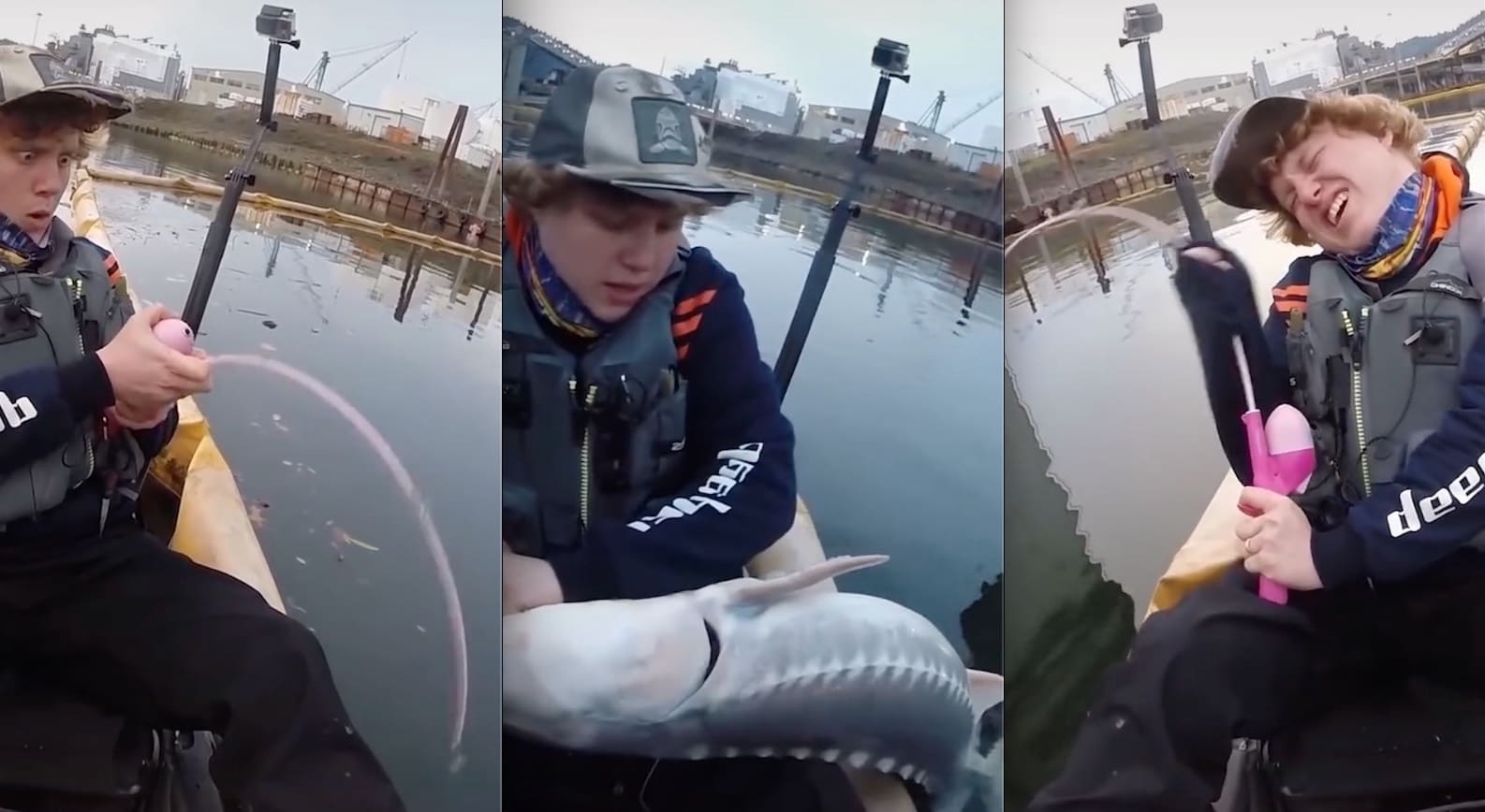 VIDEO: Oregon Fisherman Lands Monster Sturgeon On Barbie Rod