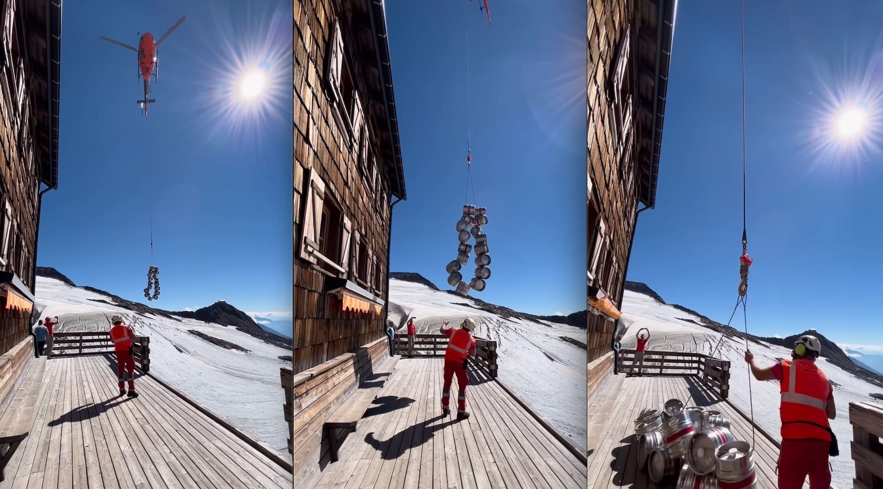 This 10,000ft Mountain Hut In Italy Airlifts Its BEER