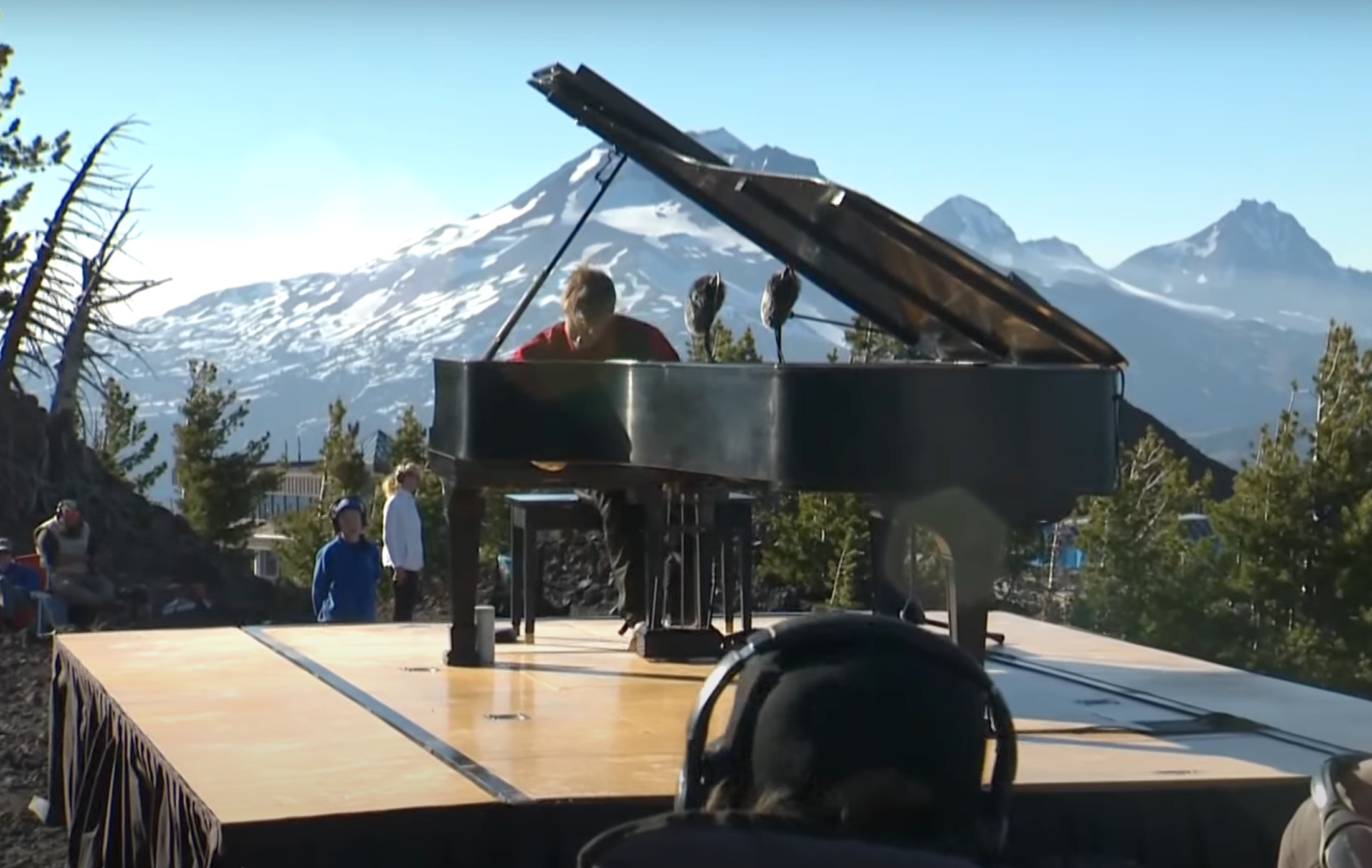 Outdoor Piano Concert Held At The Top of Mount Bachelor