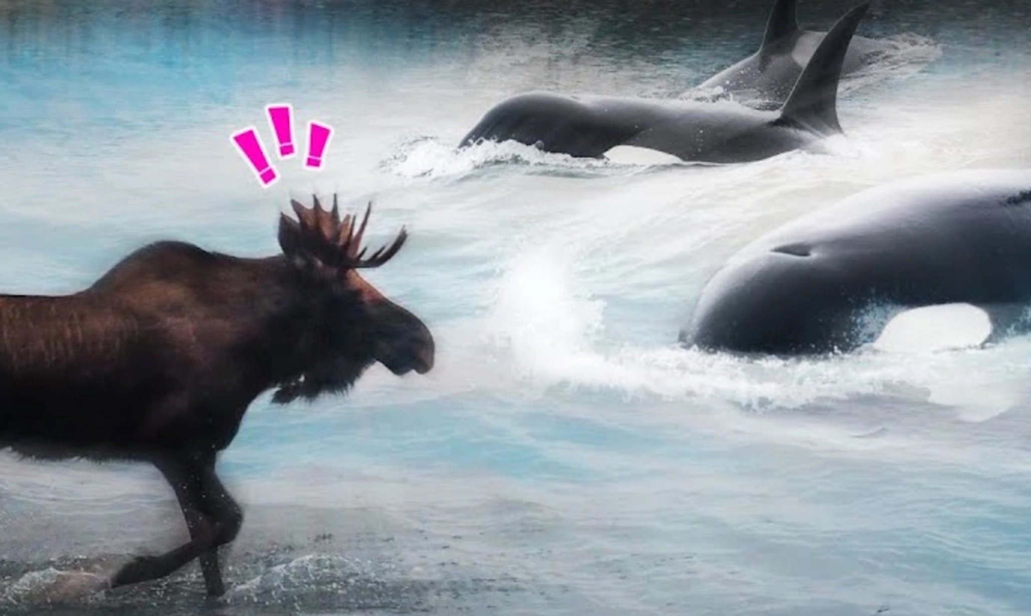 VIDEO: How Killer Whales Are Natural Predators of Moose