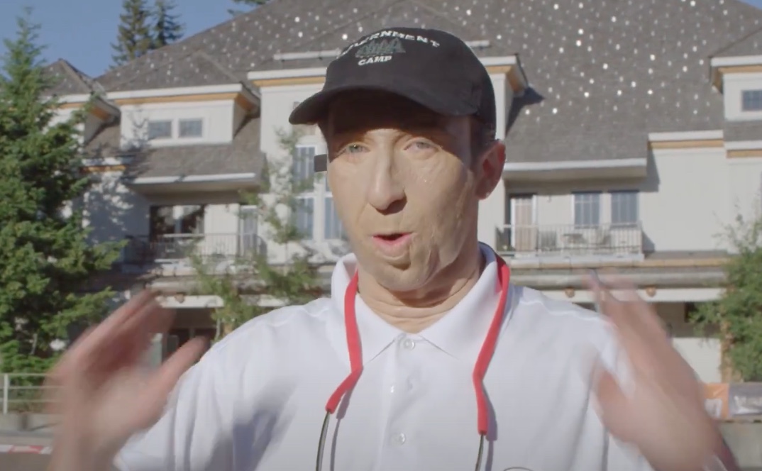 Pro Snowboarder Poses As Old Man To Prank Kids @ High Cascade