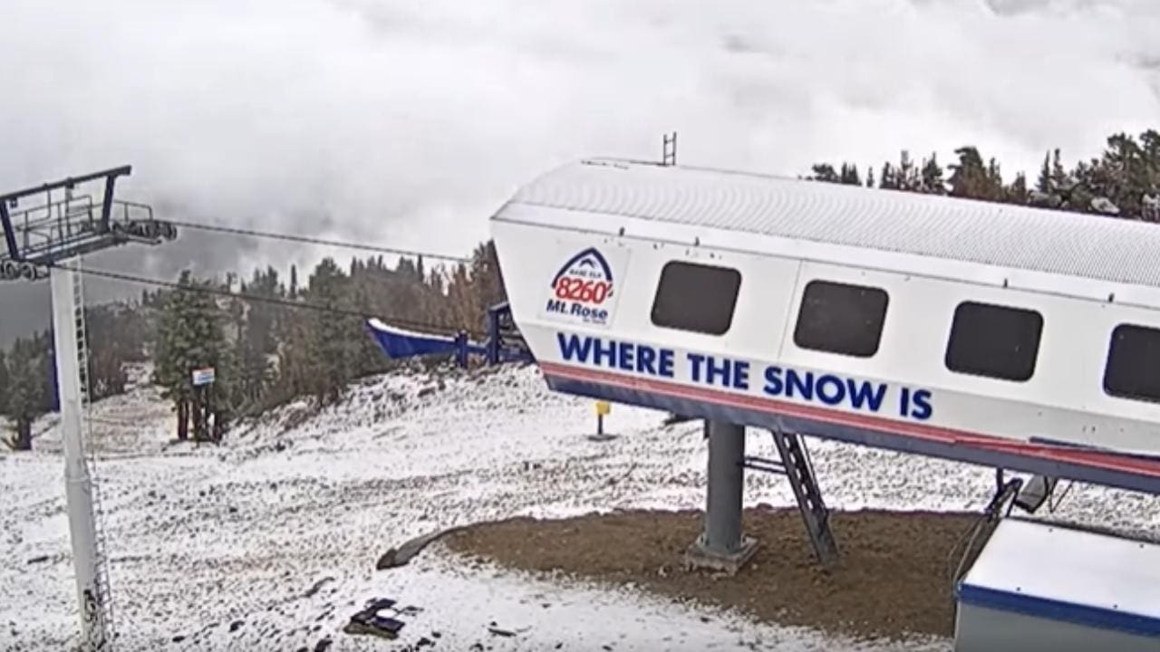 Lake Tahoe Sees First Snowfall Of The Season!