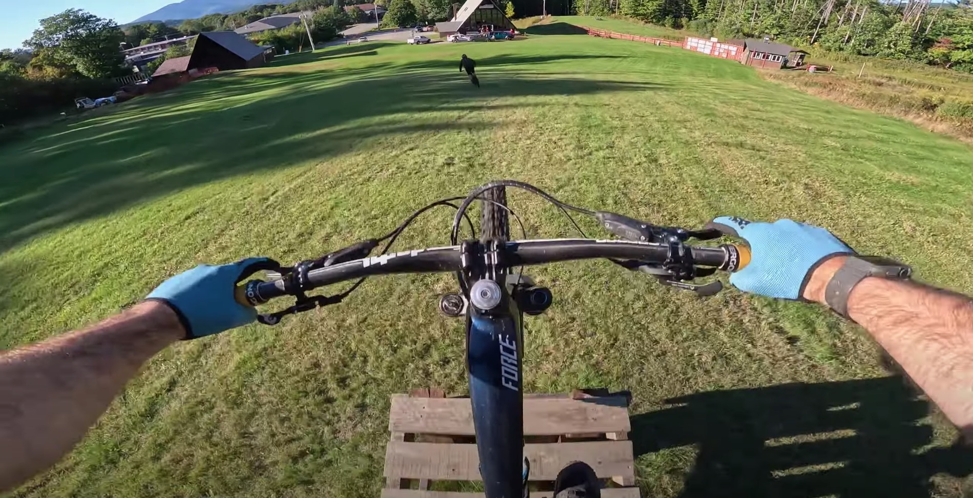 WATCH: Mountain Biker Rides At A Partially Abandoned Ski Area