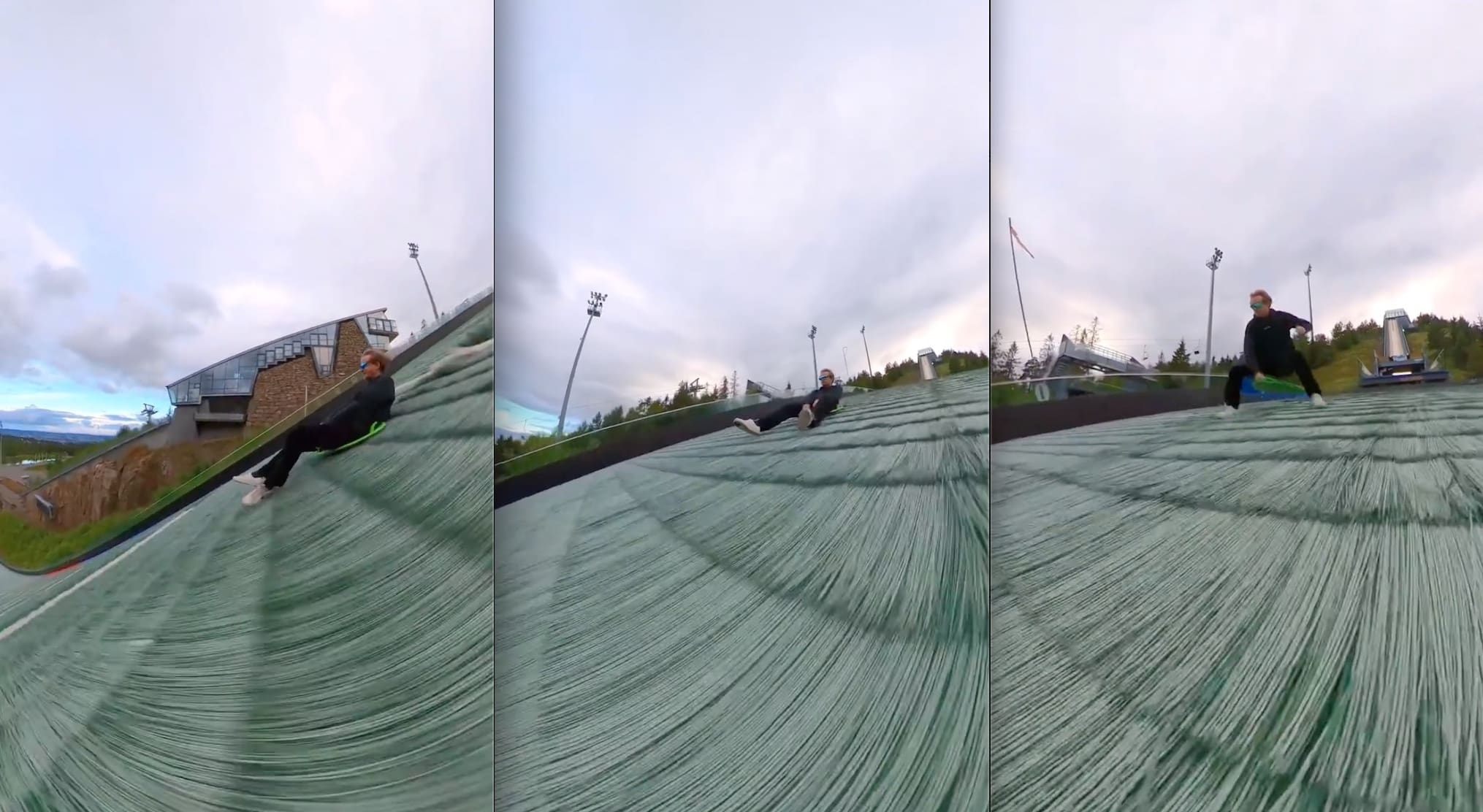 VIDEO: Sending Saucers Down Norwegian Ski Jump