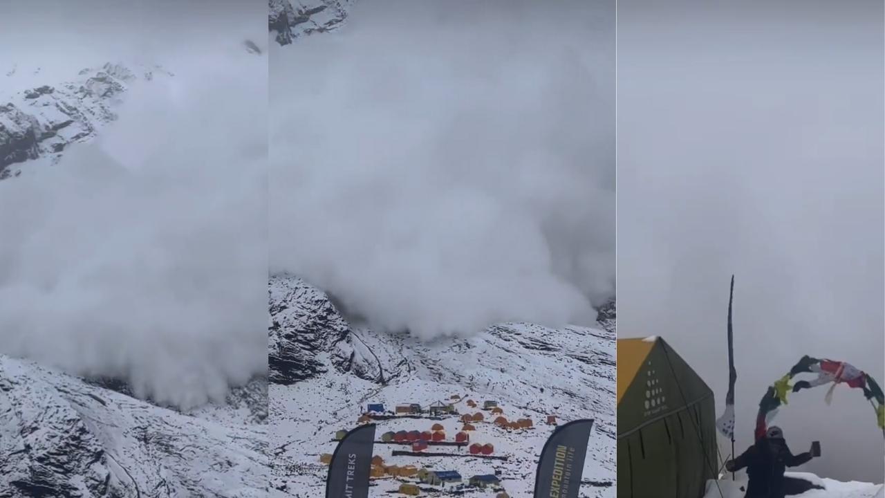 WATCH: Avalanche Crashes Over Manaslu Base Camp
