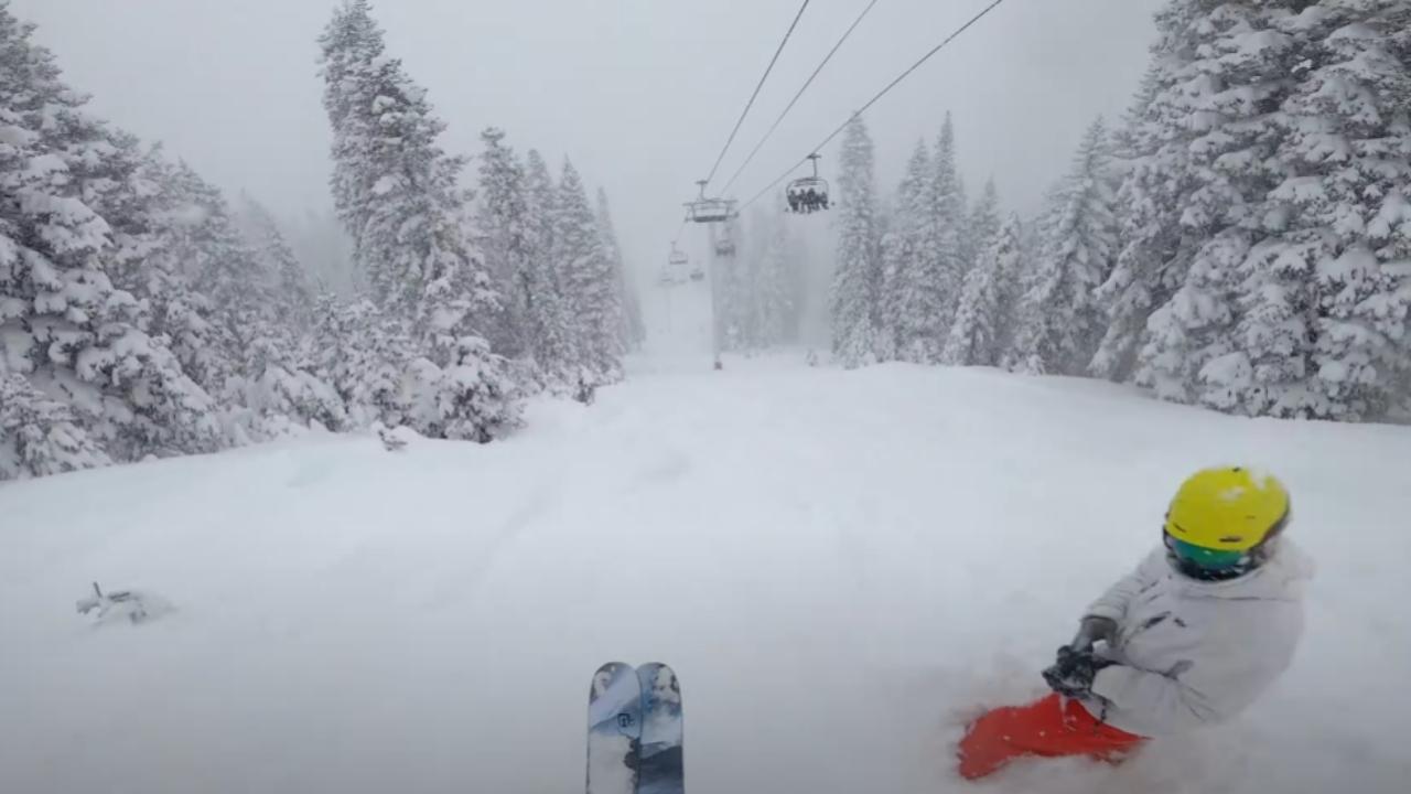 Skier Avoids Jerrys On Deep Powder Day (Video)