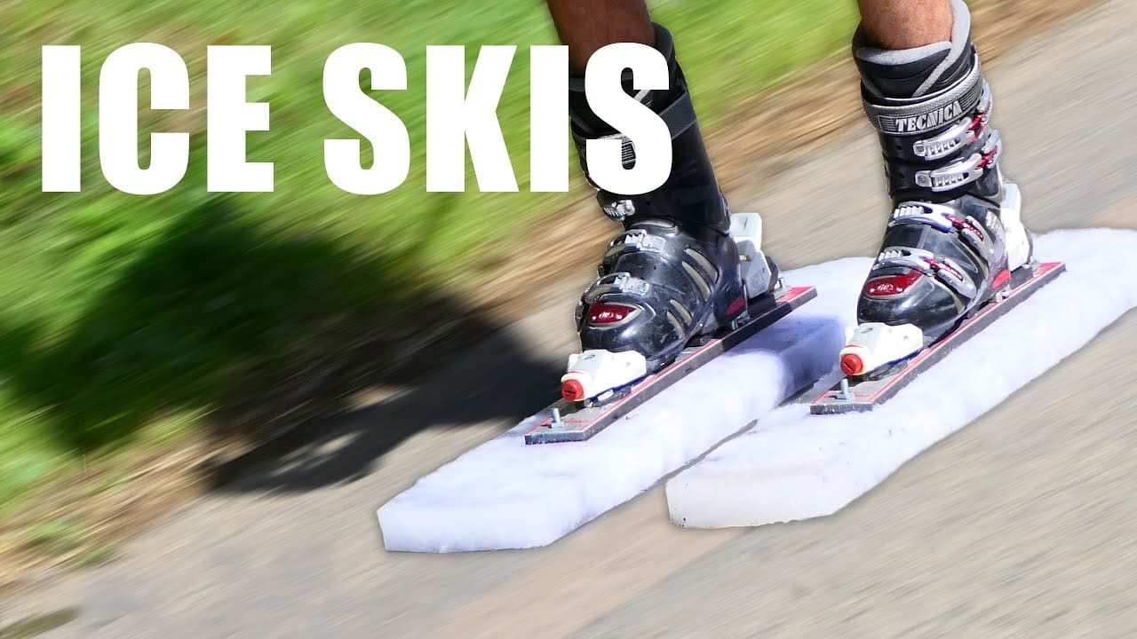 VIDEO: Reverse Engineered Skiing....Ice Skis