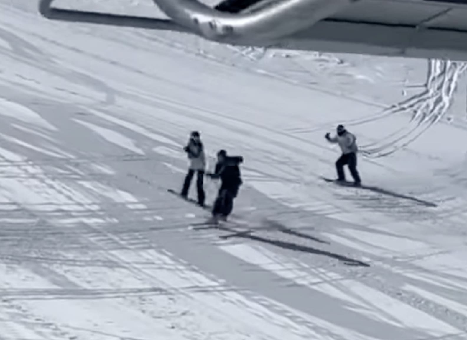 VIDEO Downhill Skier Nearly Gets Clobbered After Landing Jump