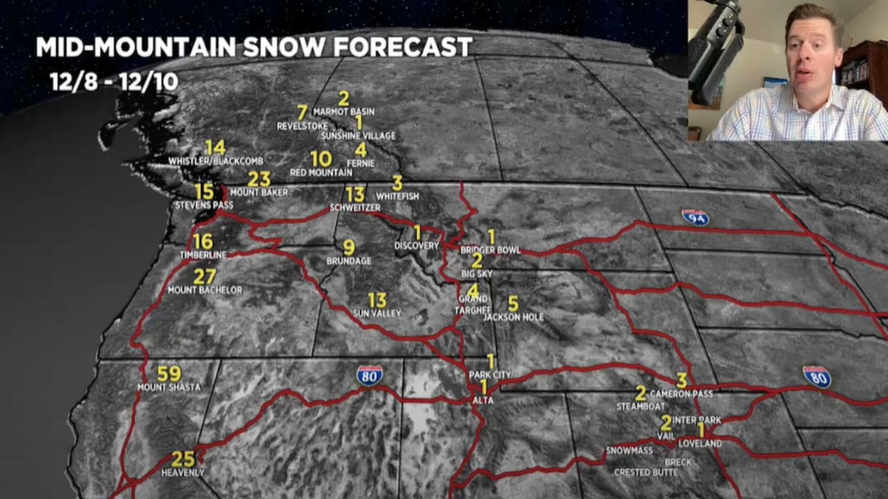 It Won't Stop Snowing Out West (Ski Forecast)