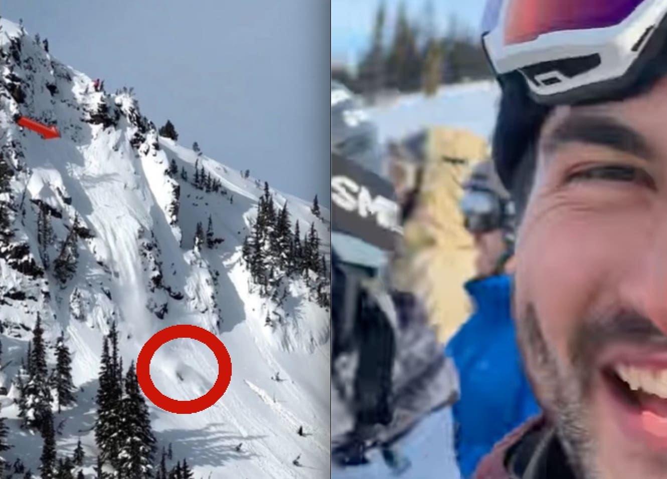 Skier Falls Spectacularly Down Whistler's "AIR JORDON"...Crowd Approves
