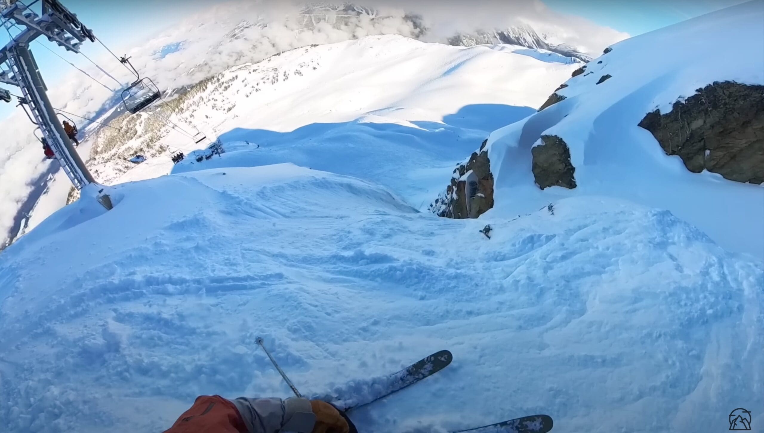 THE COFFIN...Skiing Whistler's Famed Straight Line Chute