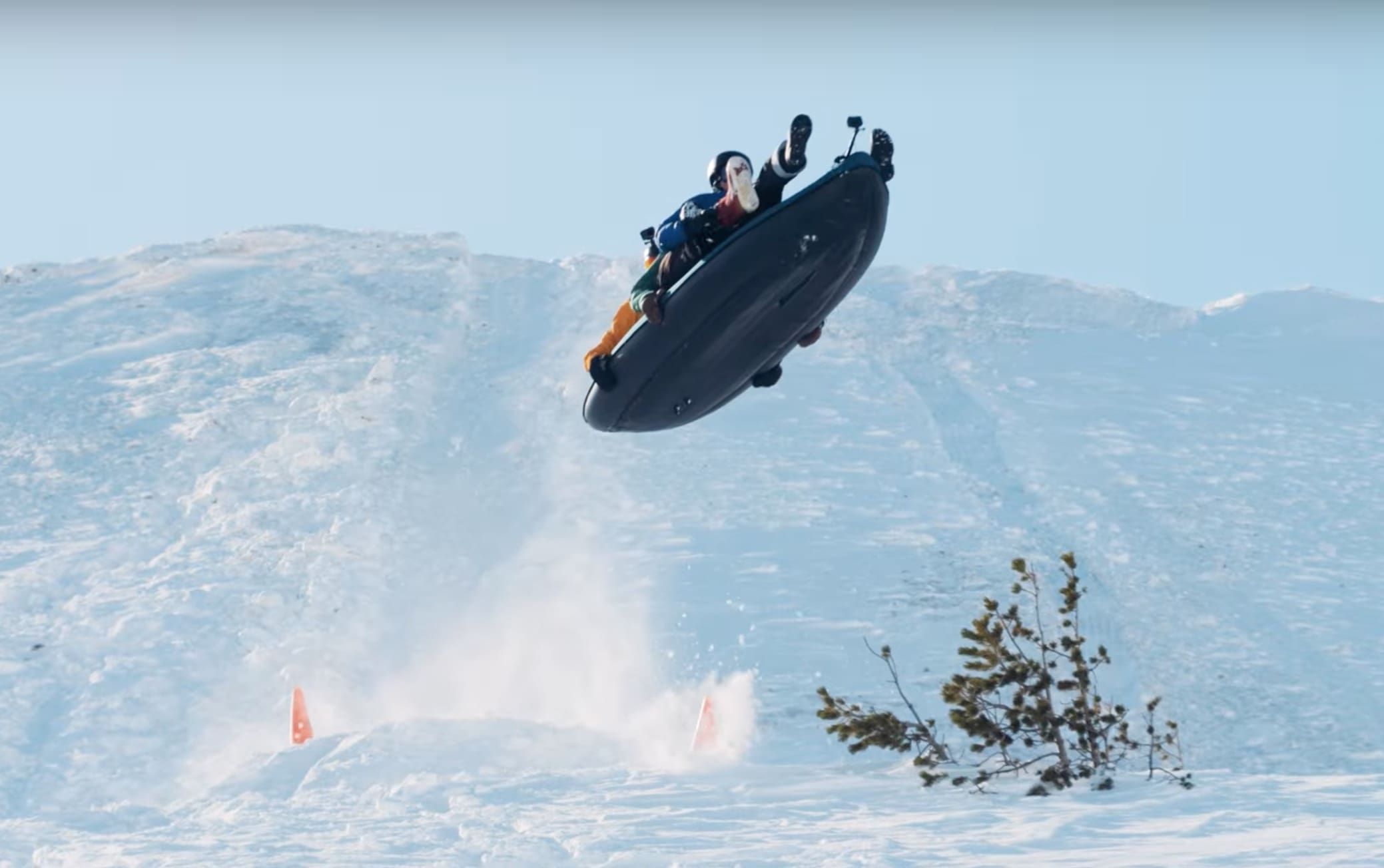 YouTubers Jump Inflatable Kayak To Recreate Viral Video From Sun Valley