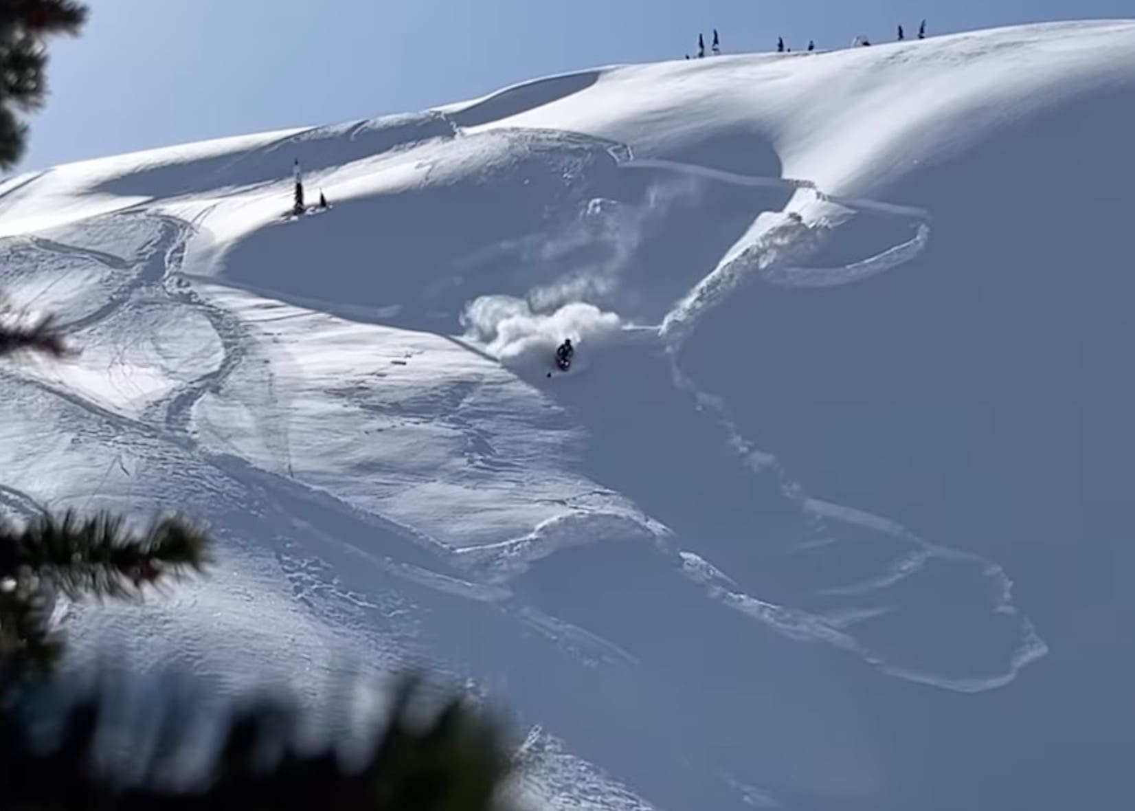 VIDEO: Snowmobiler Pins It To Escape Avalanche in British Columbia