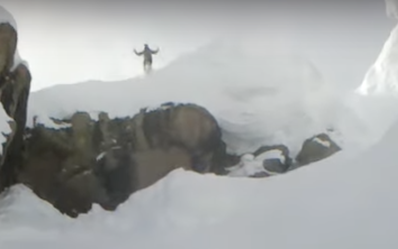 WATCH: Kid Experiences Instant Regret Airing Into Corbet's Couloir