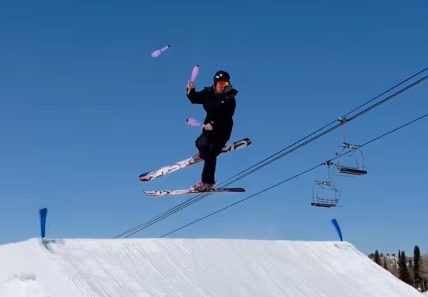 VIDEO: Skier Lands 720 While Juggling