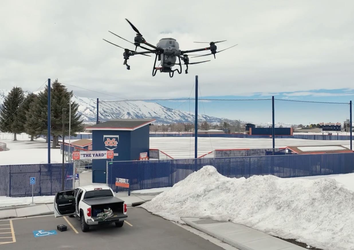VIDEO: Drone Helps Clear Snow @ Utah Athletic Fields