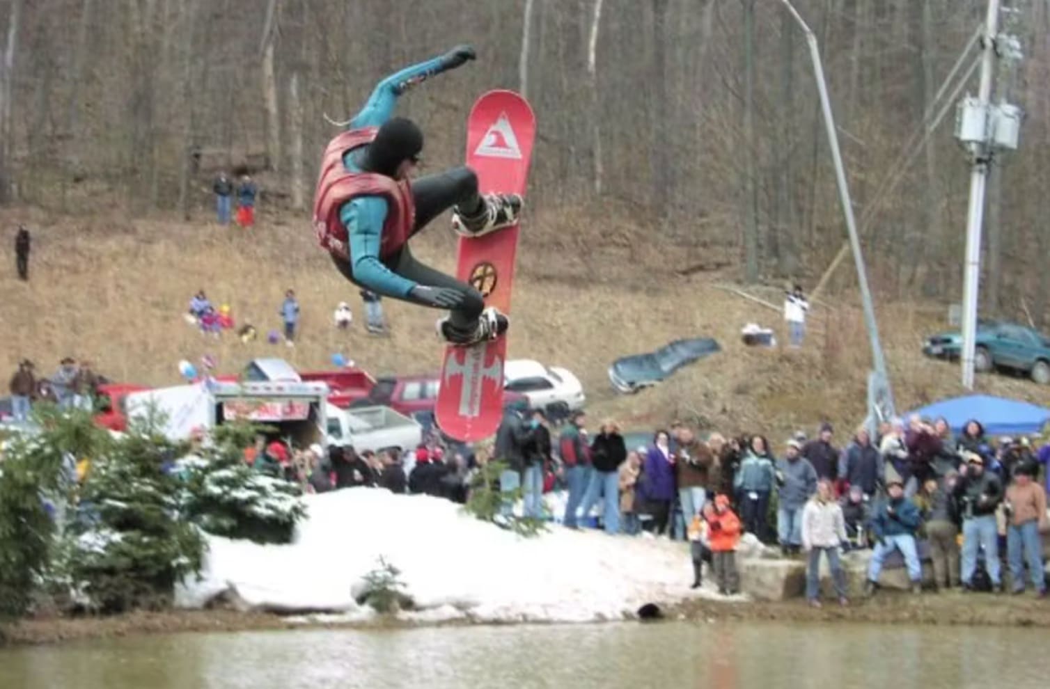 Seven Springs’ Pond Jump Was The Rowdiest Spring Skiing Event