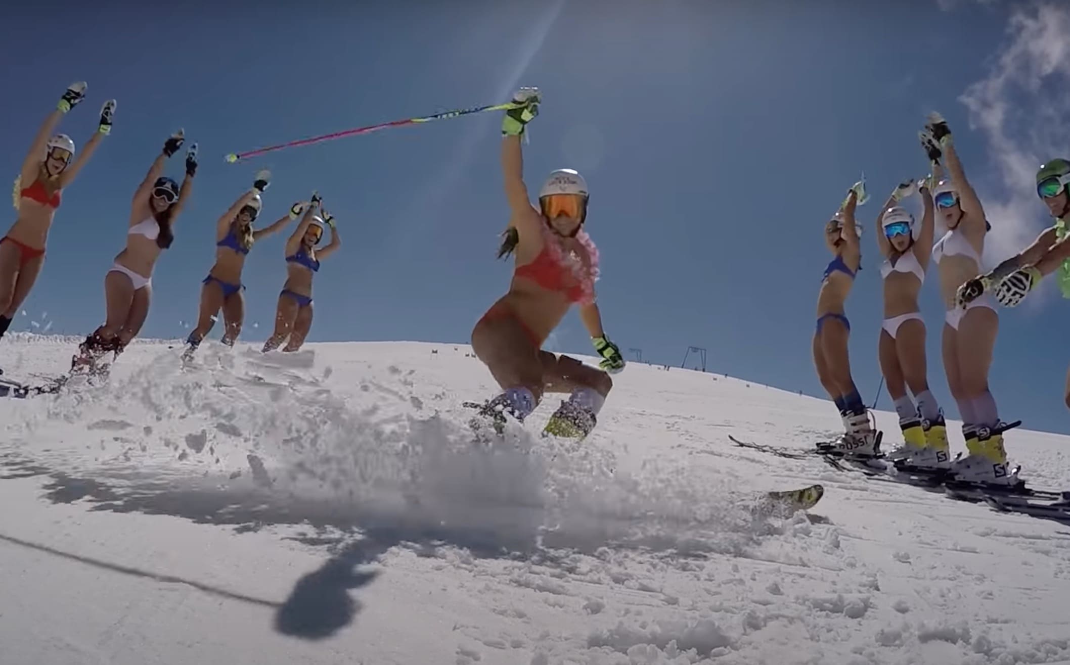 VIDEO: The Most Elite Collection of Bikini Skiers Ever Assembled