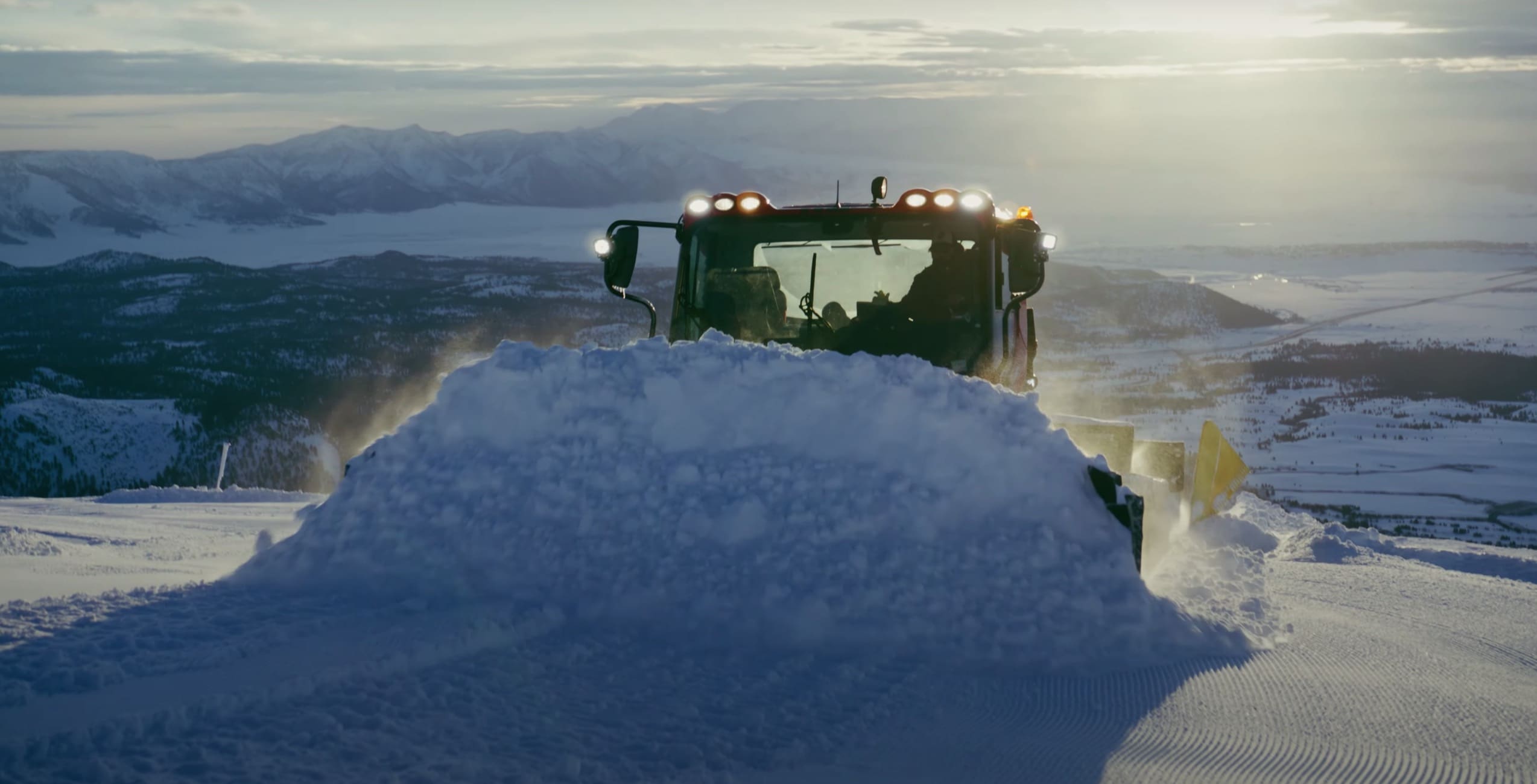 WATCH: Snow Groomer Measures Astonishing Snow Depths at Mammoth Mountain