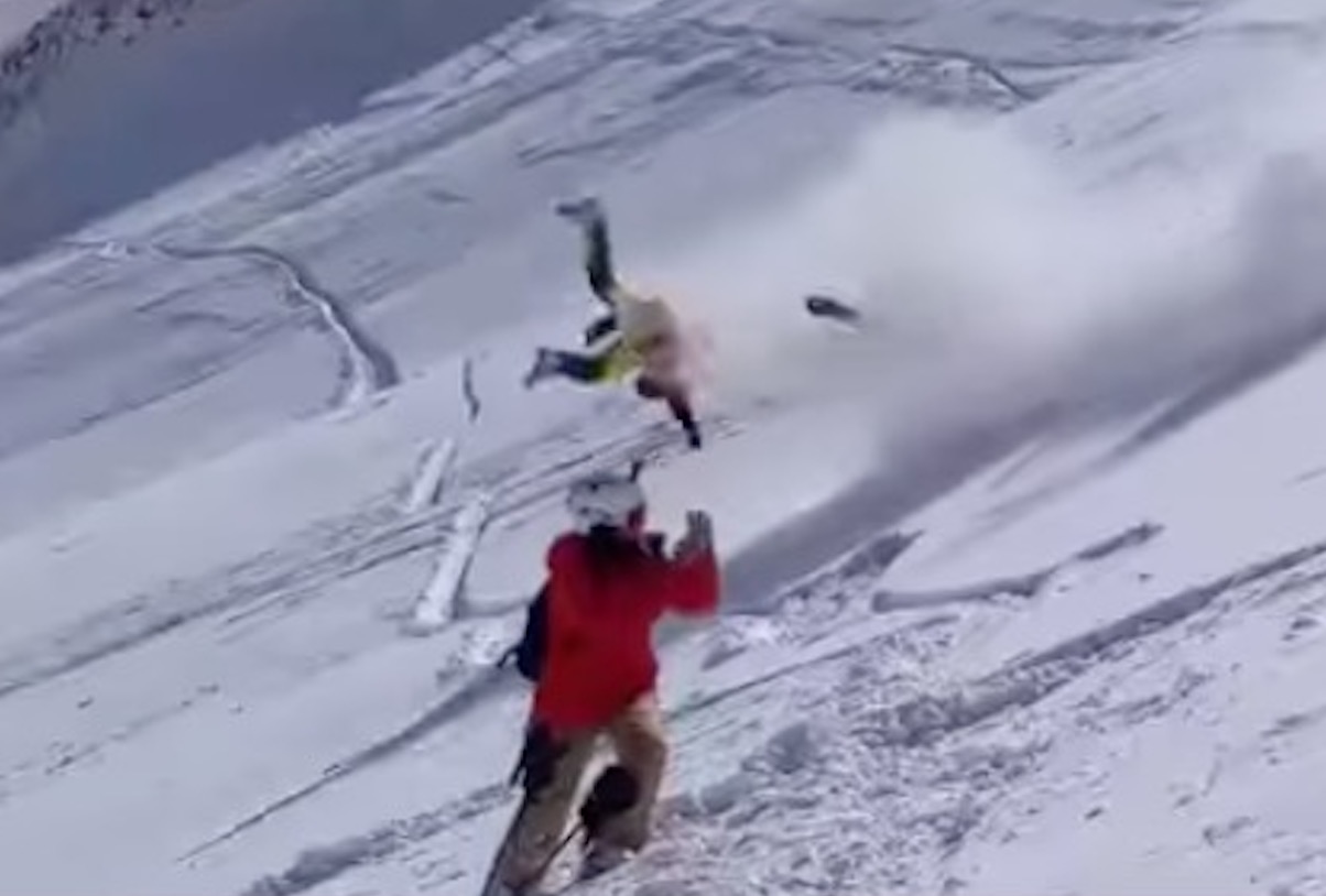 VIDEO: Big Sky Skier Hits Rock Pile & Goes Flying