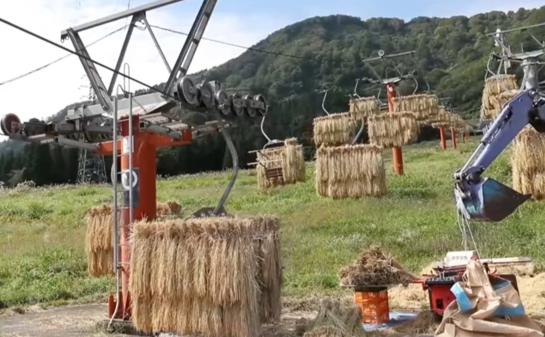 This Japanese Ski Resort Uses Chairlifts To Dry Rice In The Summer